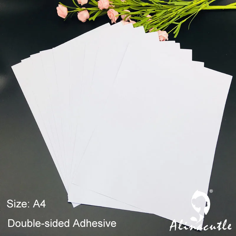 A4 X10 SHEETS Double Sided Tape Adhesive Clear Strong Sticky Transparent packing paper craft handmade card Hardcover Photo Album