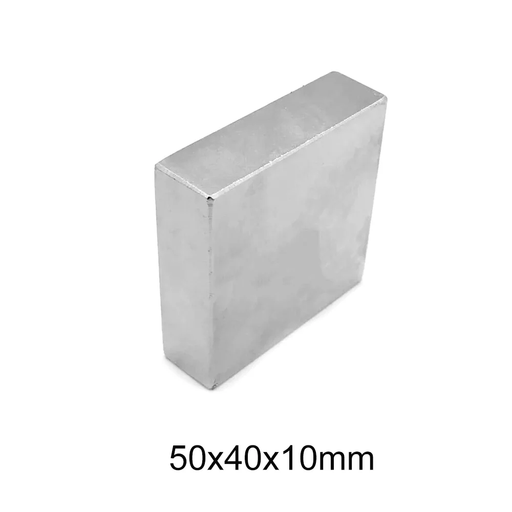 1/2PCS 50x40x10 Super Block Magnetic magnet 50x40x10mm Neodymium Magnet sheet 50mm x 40mm Permanent NdFeB Magnet strong 50*40*10