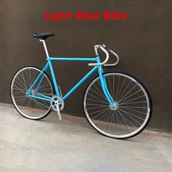 Retro Fixed Gear Bicycle Backward Riding Single Speed Track Bike High Carbon Steel Frame Electroplating Racing 700C 52cm