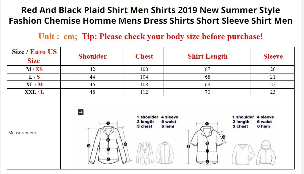 Red And Black Plaid Shirt Men Shirts 2026 New Summer Spring Fashion Chemise Homme Mens Dress Shirts Short Sleeve Shirt Men