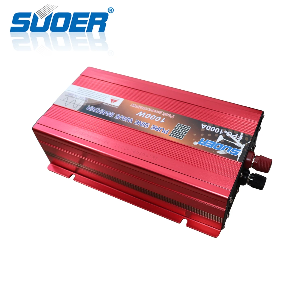 Suoer【 Pure Sine Wave Inverter 】power inverter 220v 12v dc ac pure sine wave inverter 1000w（FPC-1000A）