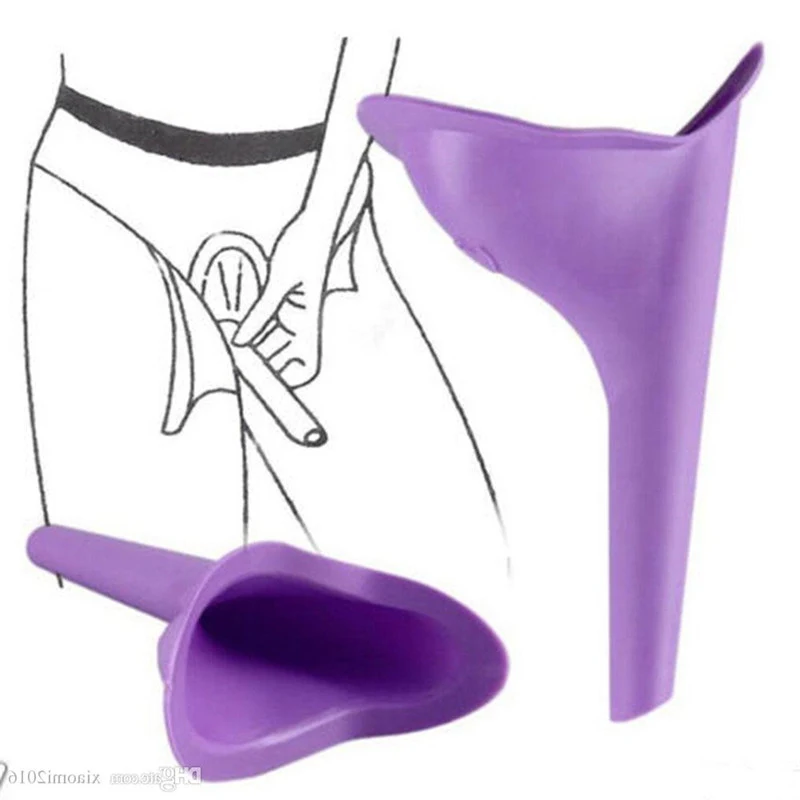 Women Urinal Outdoor Travel Camping Portable Female Urinal Soft Silicone TPR Wearable Urination Device Stand Up & Pee Pissoir