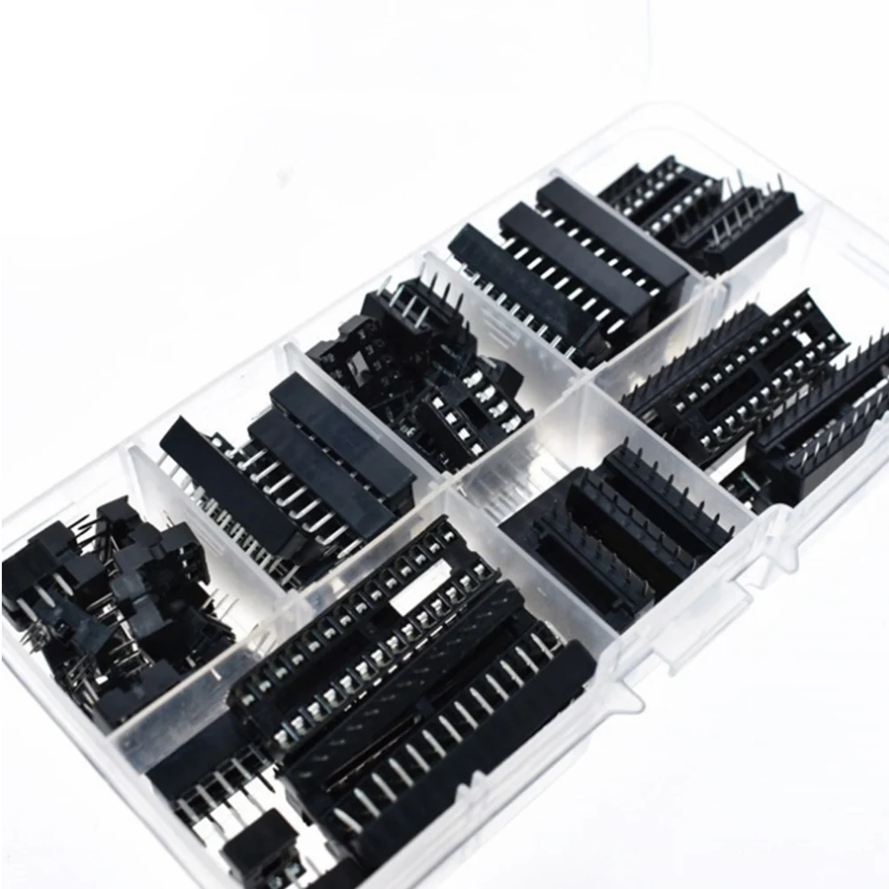 

66PCS 6 814 16 18 20 24 28 Pin DIP IC Sockets Adaptor Solder Type Socket Kit