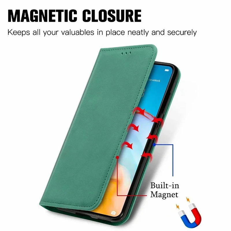 

10Pcs PU Leather Wallet Flip Phone Cover Skin Friendly TPU Case for Huawei Nova 5 8 Pro P smart S 2021 P40 P30 Lite Honor 20 Pro