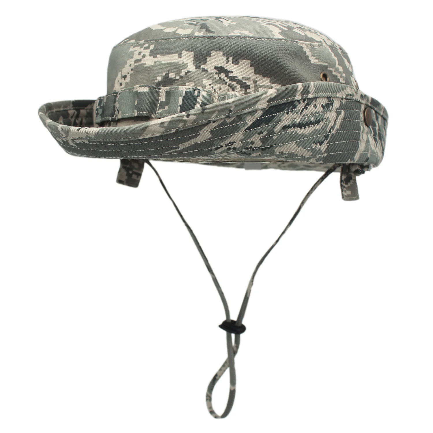 Outfly Digital Camouflage Army Hat Outdoor Camping Men Short Brim Hat Wholesale Sunscreen Bionic Jungle Hat Bucket Hat