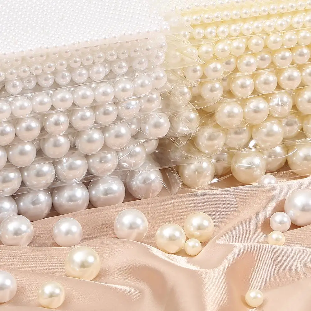 2mm-18mm No Holes White Ivory Round Imitation Plastic Pearl Beads for jewelry accessories Beads & Jewelry Making