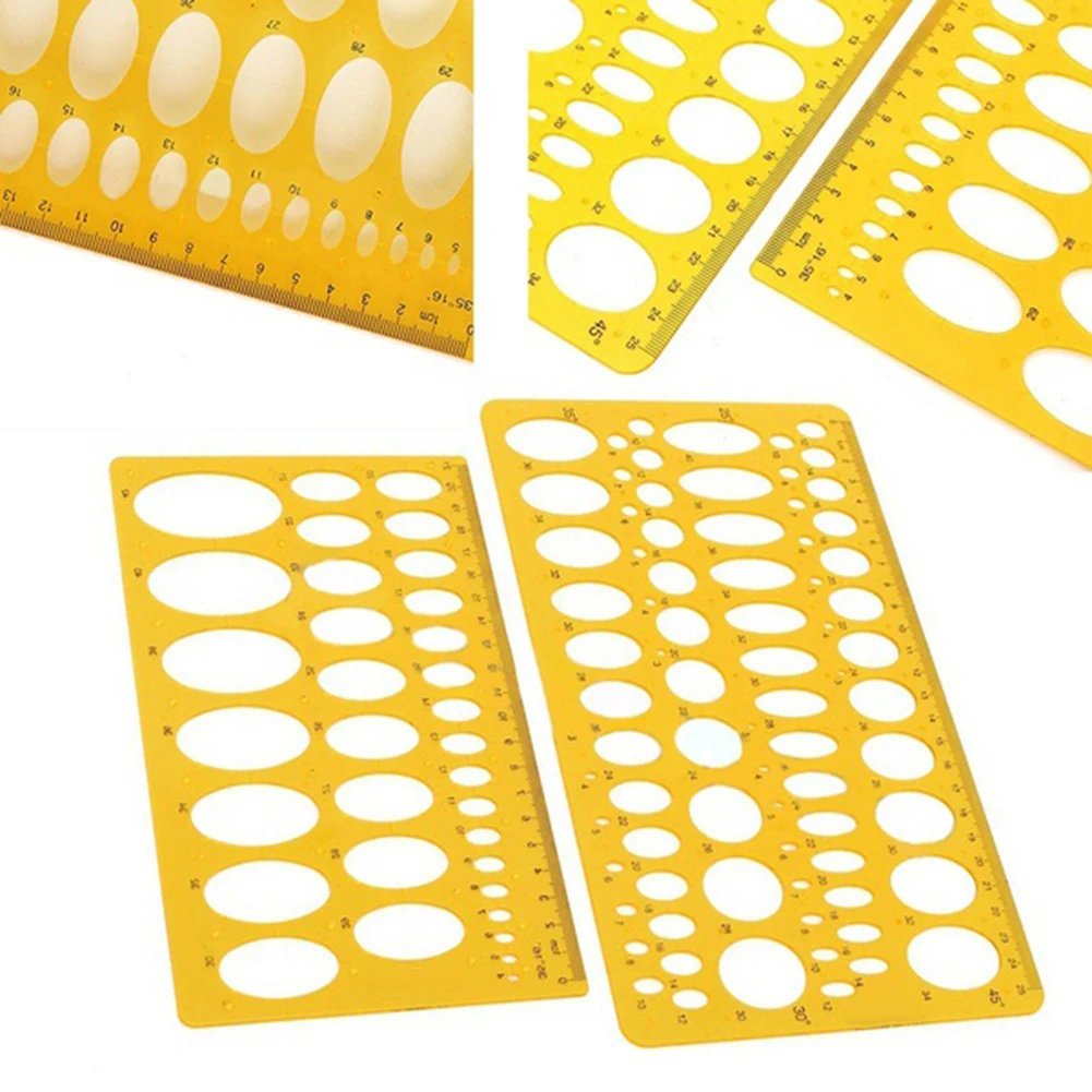 21cm/25cm Ellipse Drafting Drawing Stencil Mechanical Ruler Oval Round Template