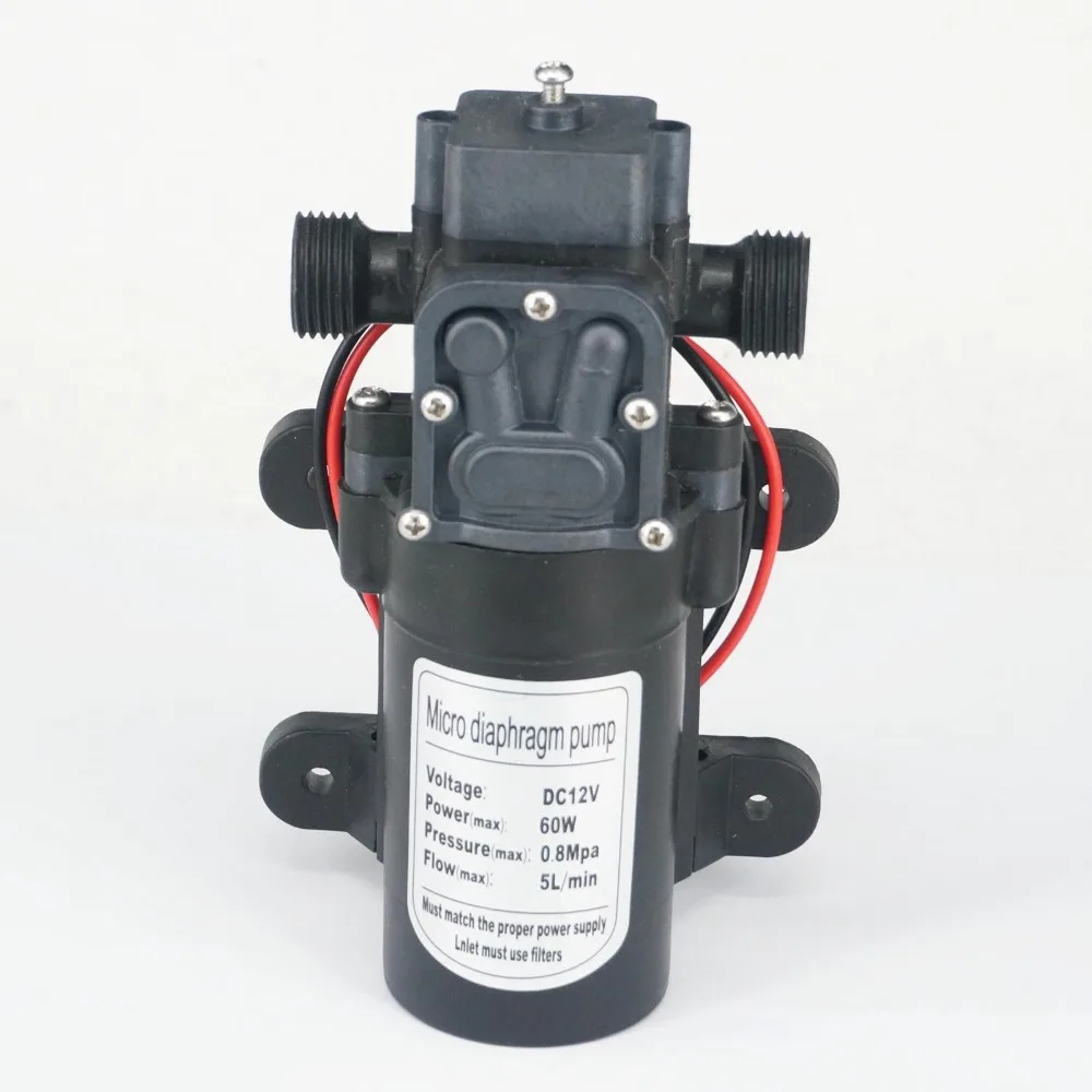 1/2 "BSP Männlichen DC 12V/24V 60W Elektrische Membran Pumpe selbstansaugende booster Rückfluss steuerung für Auto washer 300L/H 0-60 grad C – Detail 1