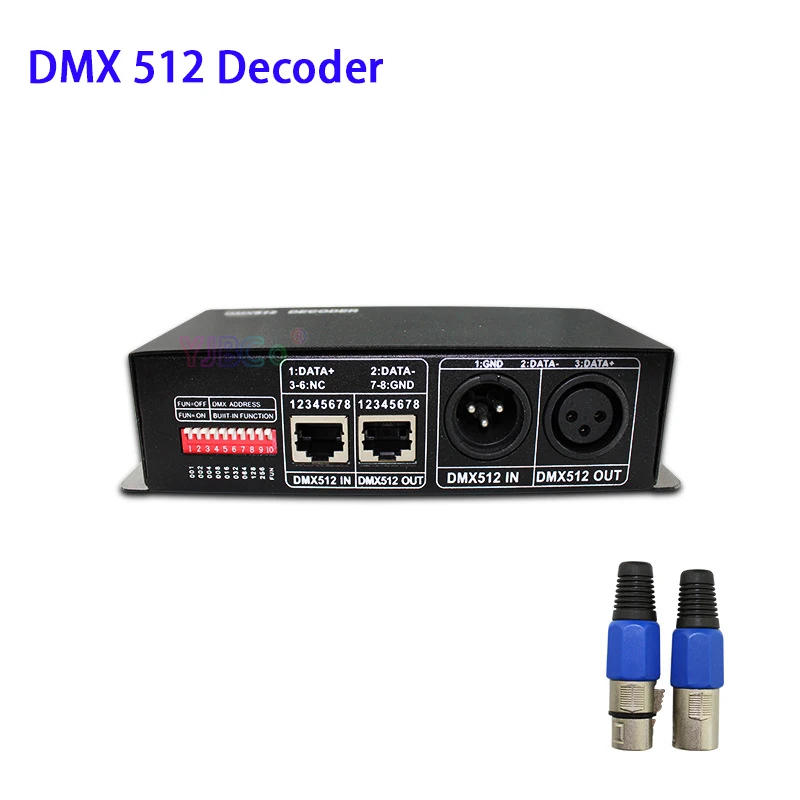 DC 5V 12V 24V RGB 3CH DMX 512 Decoder led  Strip Light controller DMX to PWM RGB stage lamp 3 Channel*8A DMX512 decoder dimmer