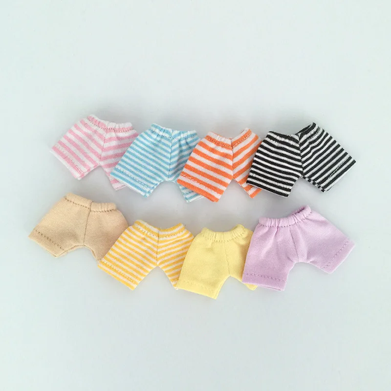 New Ob11 Dolls Clothing Cute Stripe Short Pants Basic Casual Short Trousers Accessories Clothes Dress For Ob11 1/12 Bjd Dolls