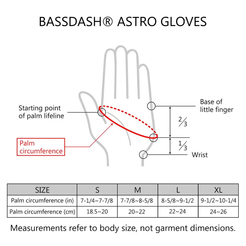 Bassdash Astro Heavy-Duty Sure Grip Fishing Gloves Men\'s Women\'s Fingerless Gloves for Game Fishing Kayaking Paddling Sailing