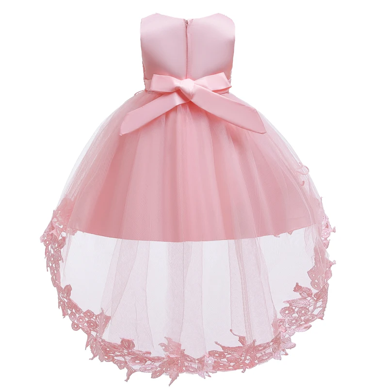 Girl Lace Princess Dress bow Princess Dress mesh multi-layer mesh gift dress birthday party dress 3-10-year-old Girl Dress