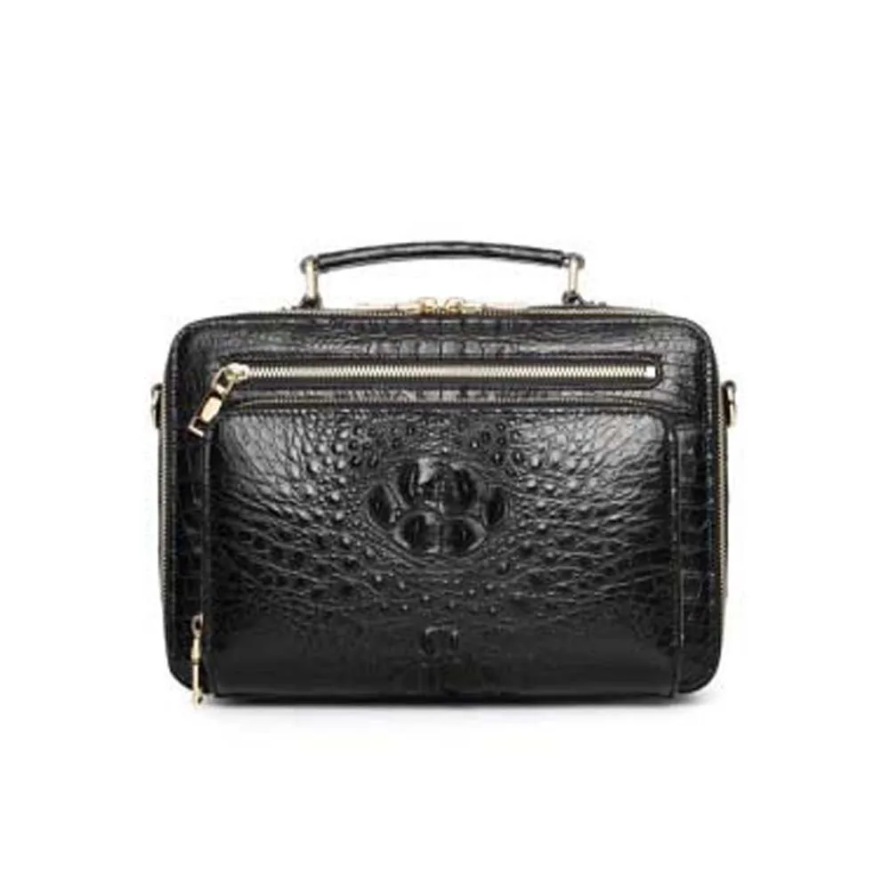 

madun import crocodile bag Single shoulder bag handbag business multi-function Cross section large capacity men handbag