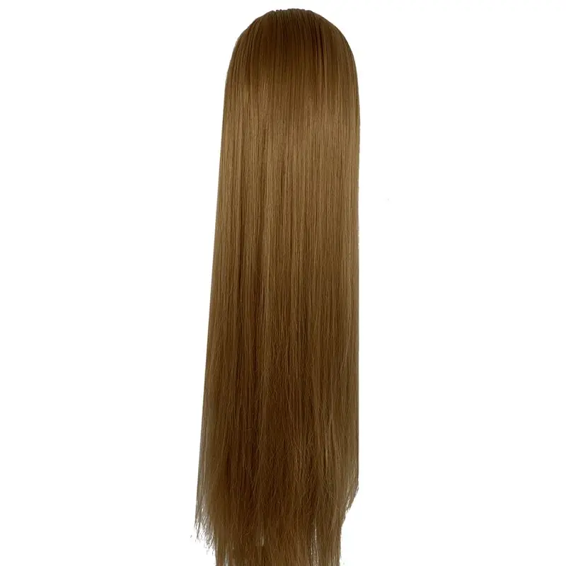 75cm Straight Hair Hairdressing Synthetic Training Mannequins Head For Makeup Hair braiding Practice Salon Head Styling Tool