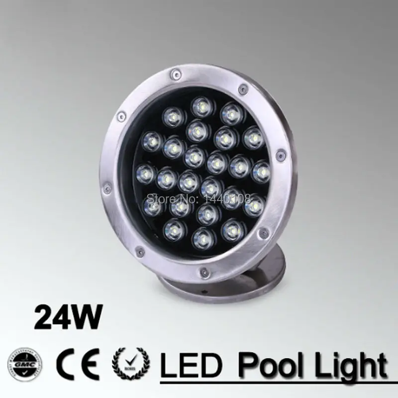 10pcs/lot Ac85-265v Or AC24v 24w Warm White RGB Color Changeable LED Underwater Light Lamp Fountain Lamp Led Swimming Pool Light