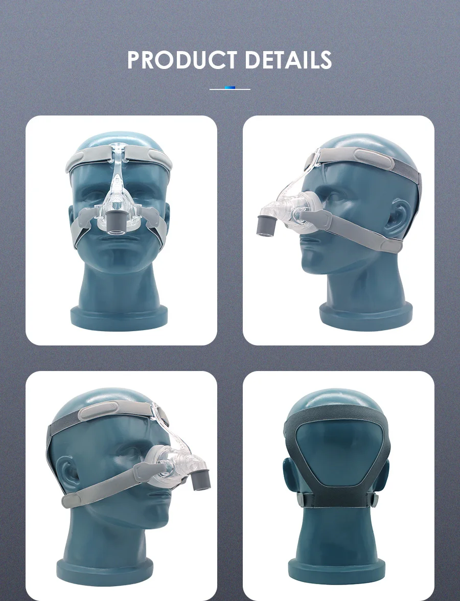 BMC CPAP Nasal Mask Full Face Mask With Tube Adjustable Strap Respirator For Travel CPAP Machine Anti Snoring Stopper Solution