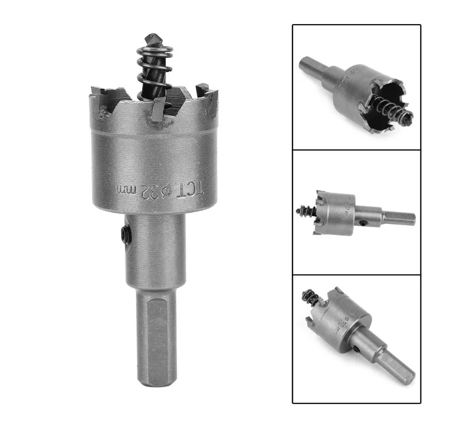 

1Pcs 28-50mm Drill Bit Carbide Tip Core Drill Bit Hole Saw Metalworking Cutter For Stainless Steel Alloy Metal Drilling