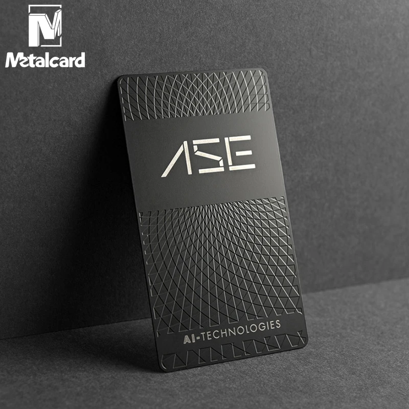 

High-grade metal business card stainless steel business card hollow metal card black gold card custom