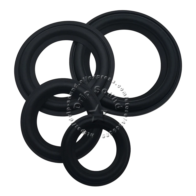 2x 1.5"/2"/2.5" inch Speaker Rubber Folded Edge Ring Woofer Repair Side Surround Circle Replacement Parts 39mm- 65mm/1.54"-2.56"