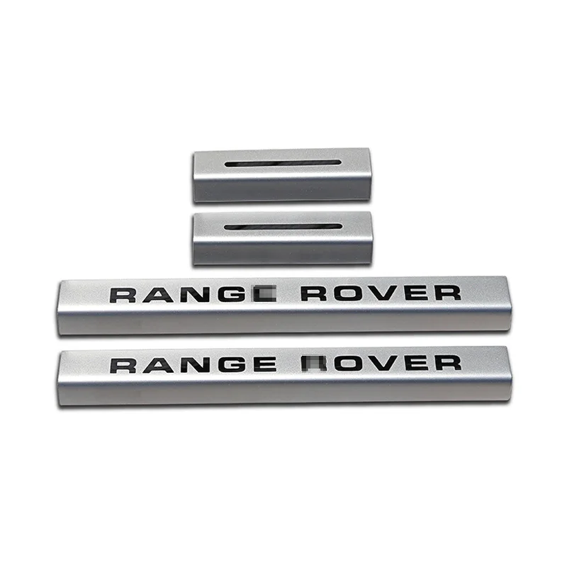 4pcs of Stainless Steel Car Door Sill Scuff Plate Trim Guards Sills Pad Threshold For Landrover Range Rover Sport 2014-2020