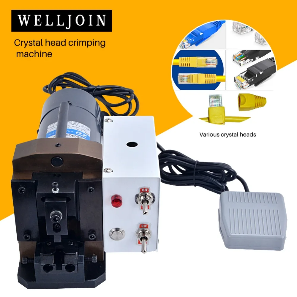 Semiautomatic Rj45 Wire Crimping Machine,RJ45 RJ11 RJ12 Cable Crimper,4p ~10p10c