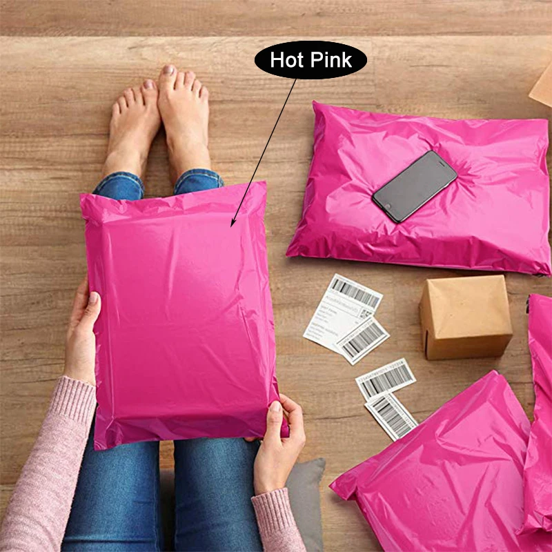 10 Stuks Licht Roze Poly Mailer Zelfklevende Post Mailing Pakket Mailer Lijm Afdichting Post Tas Gift Bags Koerier Opslag tassen