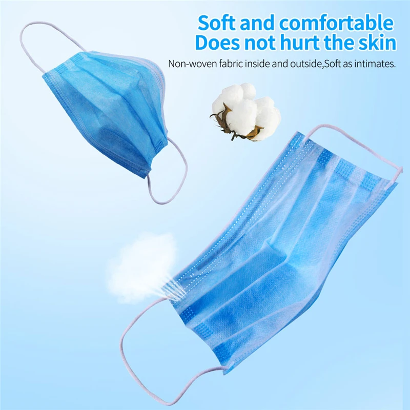 Fast Delivery! In stock! High Quality Non Woven Disposable Face Mask 3 Layers Anti-Dust Face Masks PM041