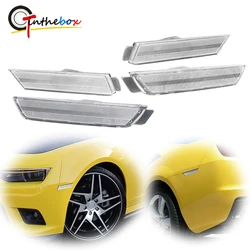 4PCS Smoked Lente/Auto Anteriore e Posteriore Paraurti Luce di Indicatore Laterale Coperture Custodie Per 2010-2015 chevrolet Camaro, nessuna Lampadina/Presa