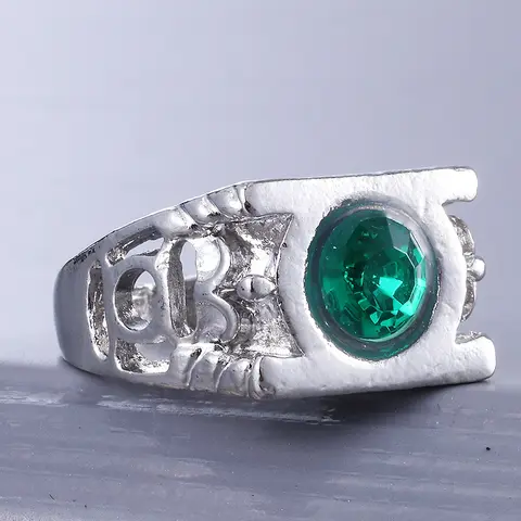 Fashion Jewelry Charm Green Lantern Ring For Men And Women