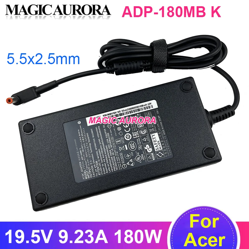 

Genuine 19.5V 9.23A 180W Laptop Adapter For ACER ADP-180MB K Notebook Charger Power Supply 5.5x2.5mm