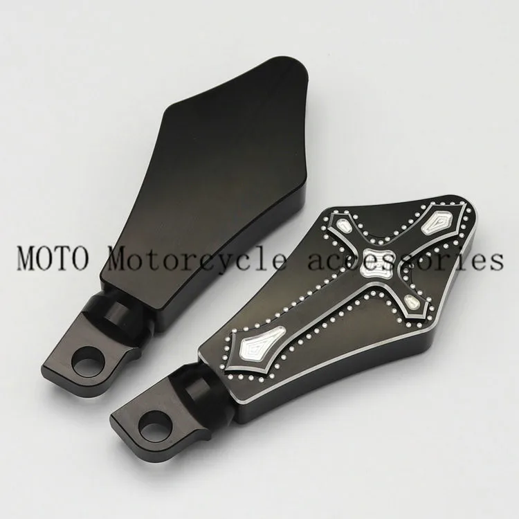 Cross style CNC Foot Peg Footrest Brake Pedal Pad Cover For Harley Sportster XL 1200 883 N XL883 XL1200 Touring Softails Dyna
