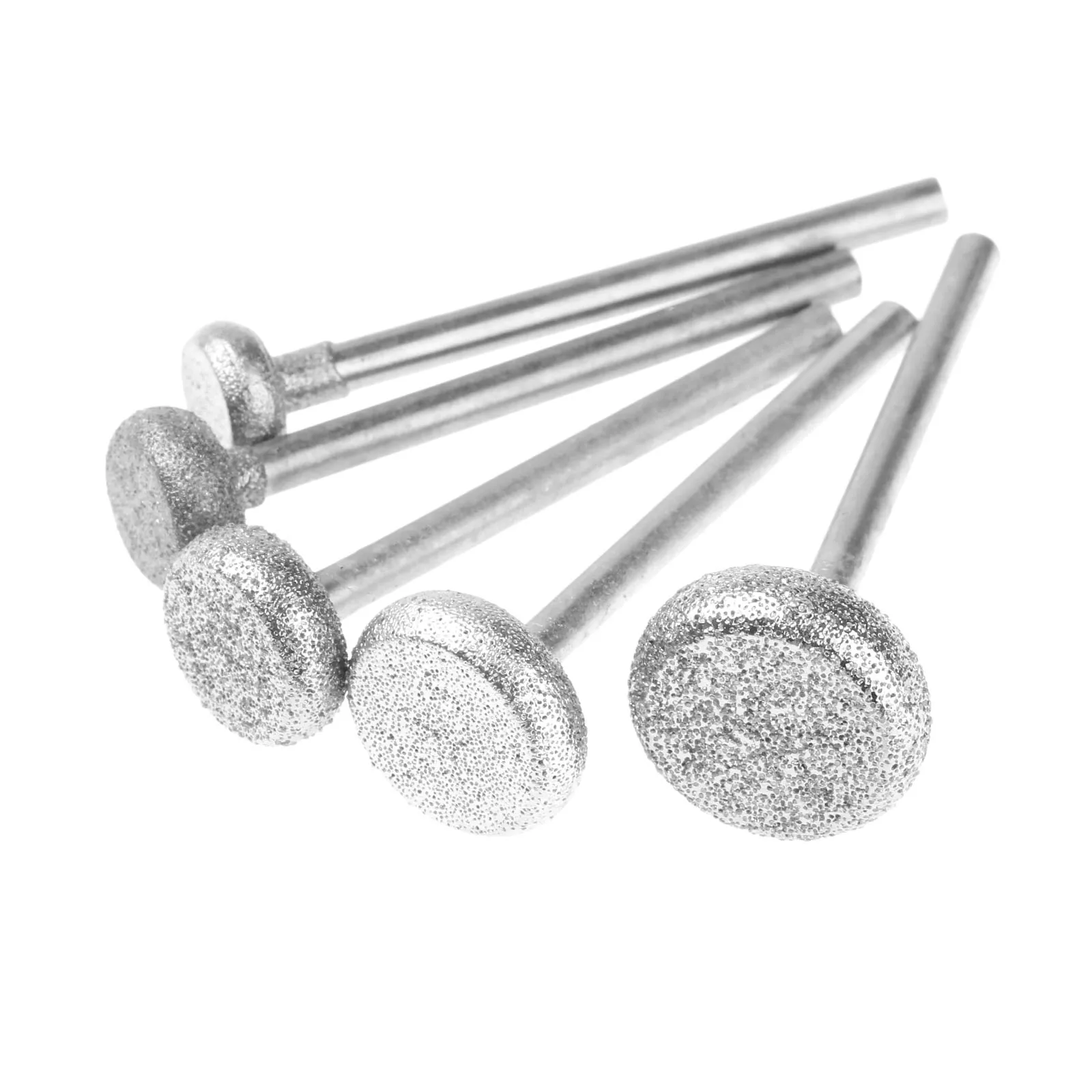 5Pcs 3mm Shank Diamond Grinding Head Abrasive Polishing Grinding Nail Bit Jade Stone Metal Cutting Carving Drill Burrs