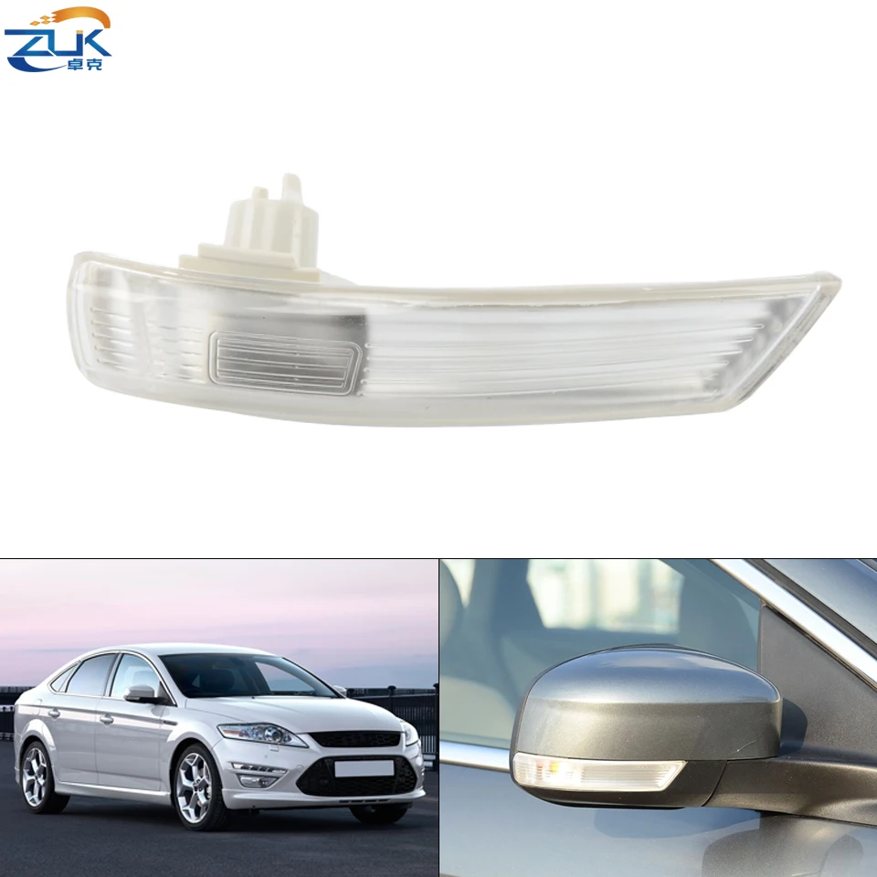 ZUK Left / Right Outer Side Rearview Mirror Turn Signal Light Repeater Blinker Lmap For Ford Mondeo 2007-2014 MK4 4th Generation