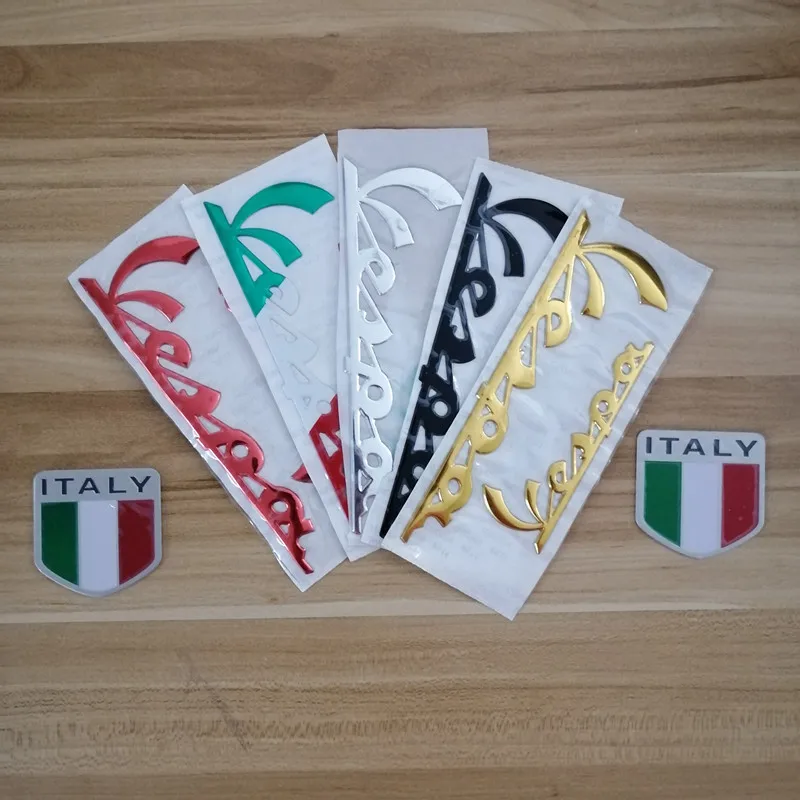 Motorcycle 3D Emblem Stickers Italy Flag Car Design Italian Decal Sticker for PIAGGIO Vespa GTS300 LX125 LX150 125 150 ie Sprint Primavera 300 LX LXV Super Sticker