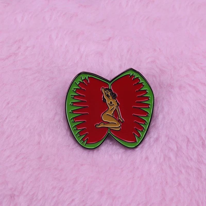 Venus in a flytrap lapel pin perfect feminist decor