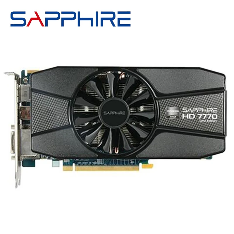 SAPPHIRE Radeon HD 7770 1GB Graphics Cards GPU For AMD HD7770 1G GDDR5 Video Cards PC Computer Gaming HDMI PCI-E X16 Used