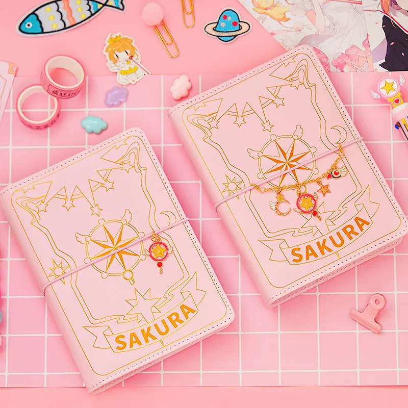 Cosplay Girly Heart Handbook Set Accessories Anime Card Captor Sakura Looseleaf Diary Notebook School Season Student Handbook