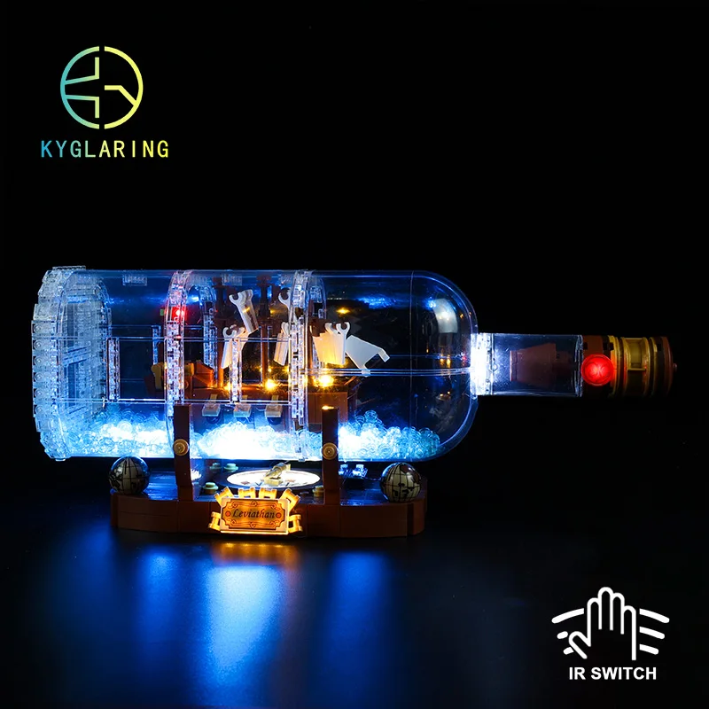 

Kyglaring Led Lighting Set DIY Toys For Ideas 21313/92177 Ship In A Bottle Building Blocks