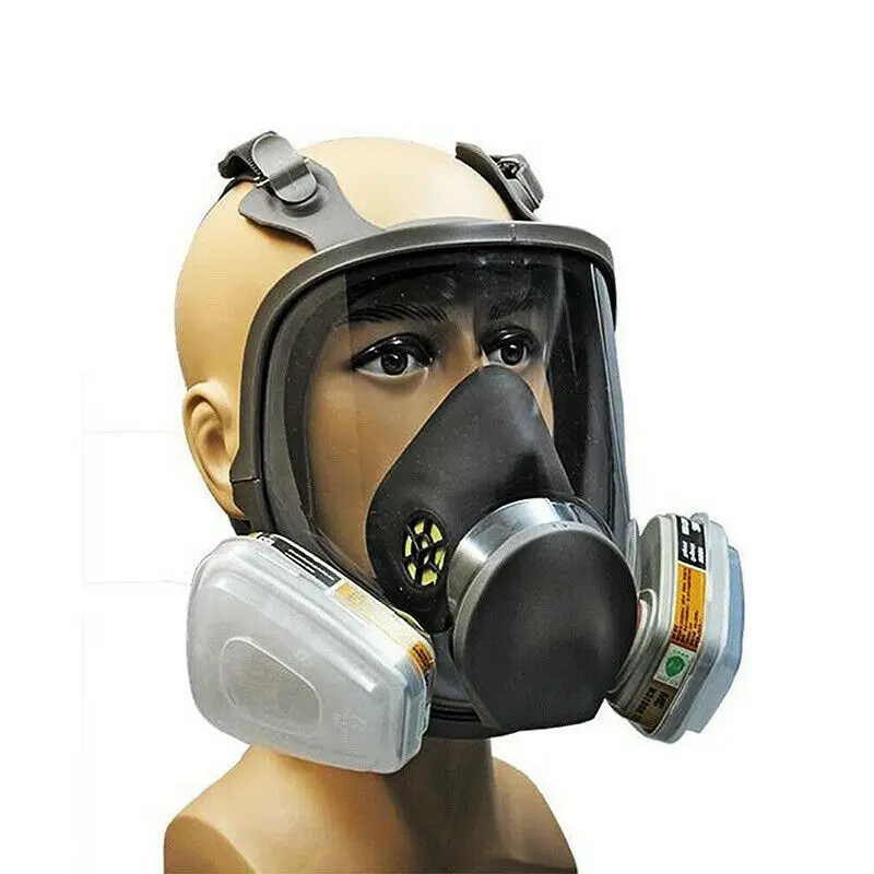 

6800 Full Face Gas Mask 15 in 1 Facepiece Respirator for Painting Spraying Safe