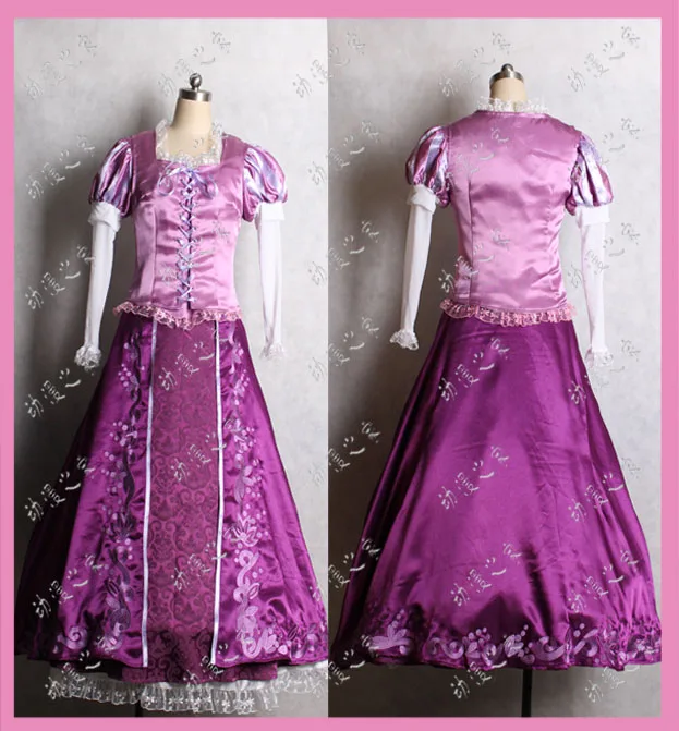 Costume Cosplay principessa Rapunzel per donne adulte il Costume di Halloween aggrovigliato ragazze donne vestito operato abito da ballo festa di