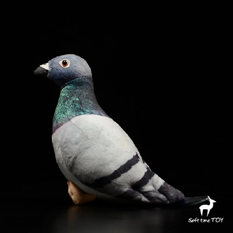 Simulatie duif knuffel ongeveer 26 cm grijze vrede vogel zachte pop kinderen speelgoed decoratie verjaardagscadeau h0633