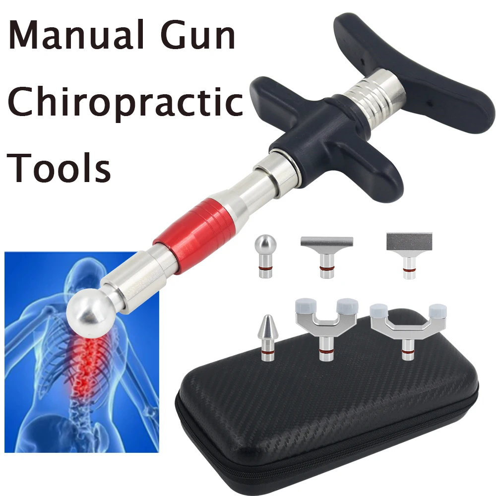

High Quality Manual Chiropractic Correction Gun Body Massage 10 Levels 6 Heads Health Care Chiropractic Adjusting Tool