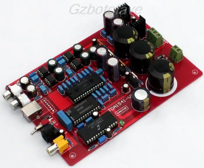 TDA1541 optical fiber coaxial decoder board with  tda1541, cs8412, saa7220 chip