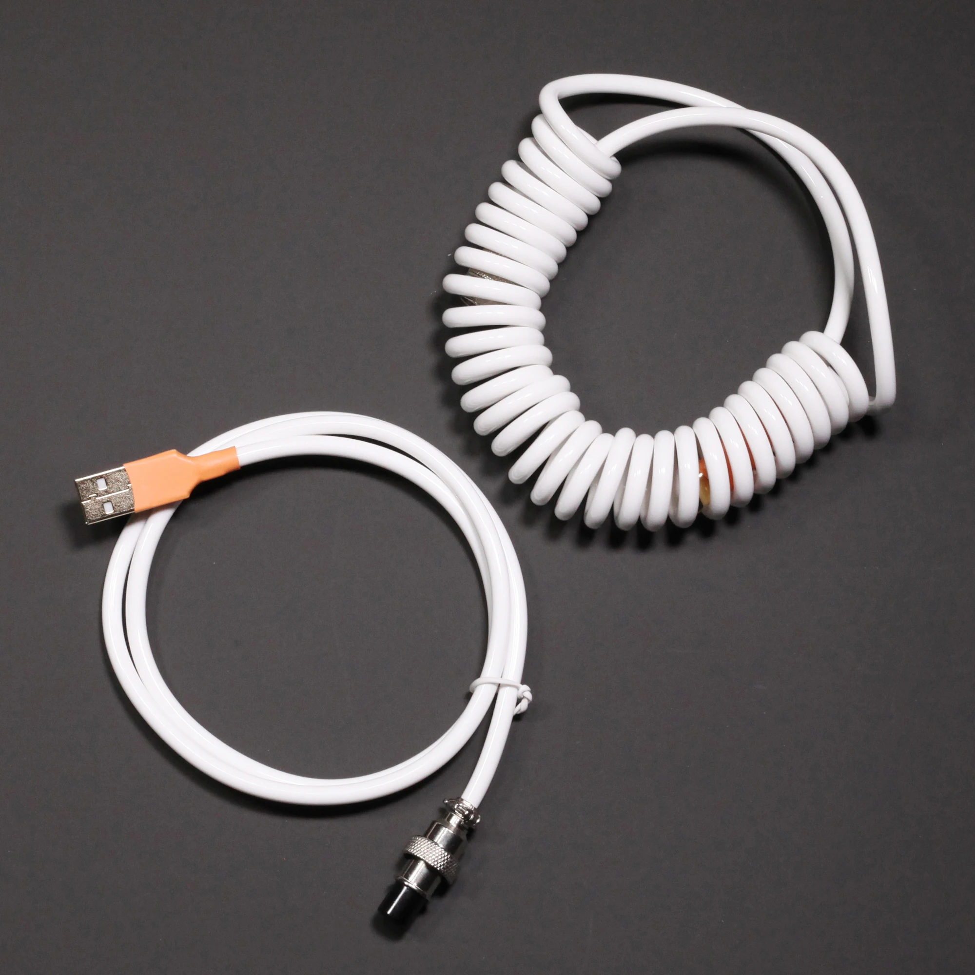 

mStone Space Cable Aviator Custom usb c port type c coiled Cable wire for Mechanical Keyboard GH60 USB cable PU material