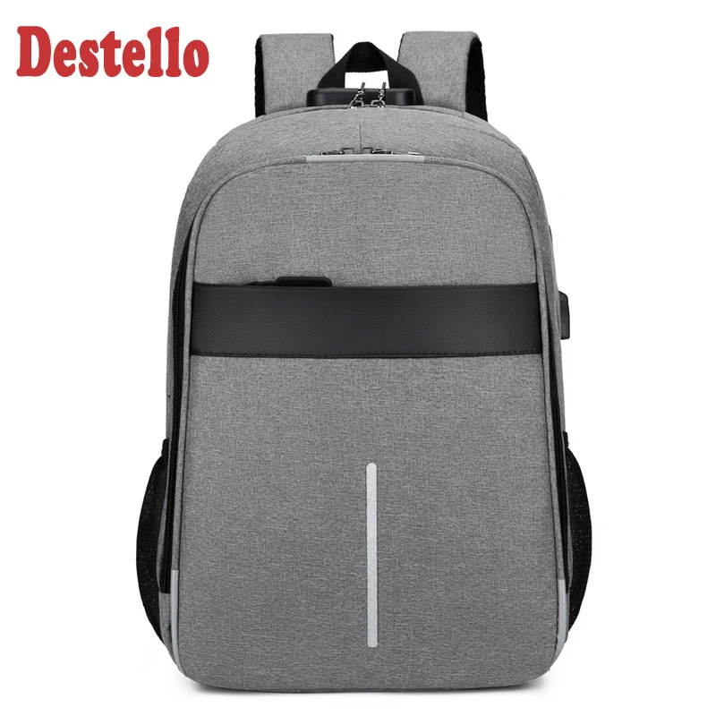 

men backpack large capacity school laptop computer waterproof bags outdoor travel sport backpack USB interface Earphone hole