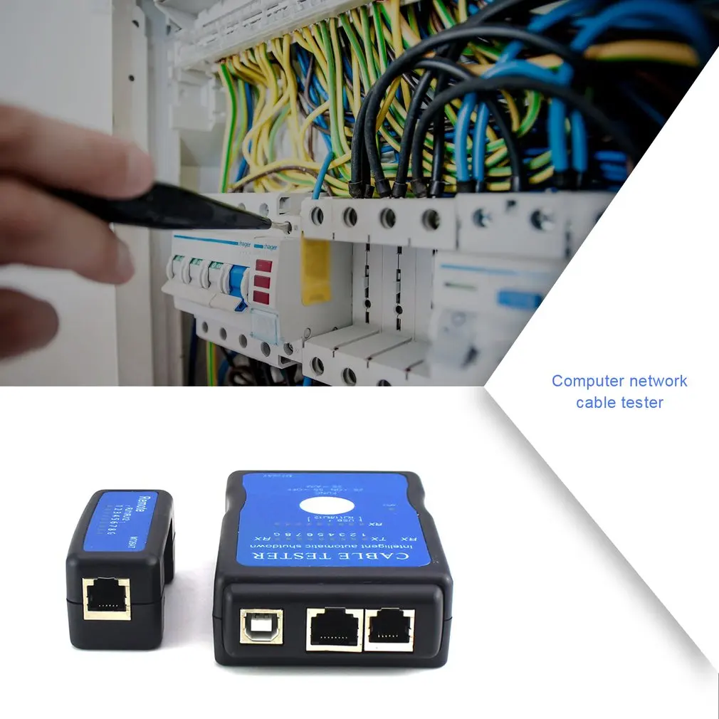 NST-YH726-AT inteligente con indicador LED, prueba de avería, apagado automático, probador de Cable Ethernet de red, LAN, USB, escaneo automático