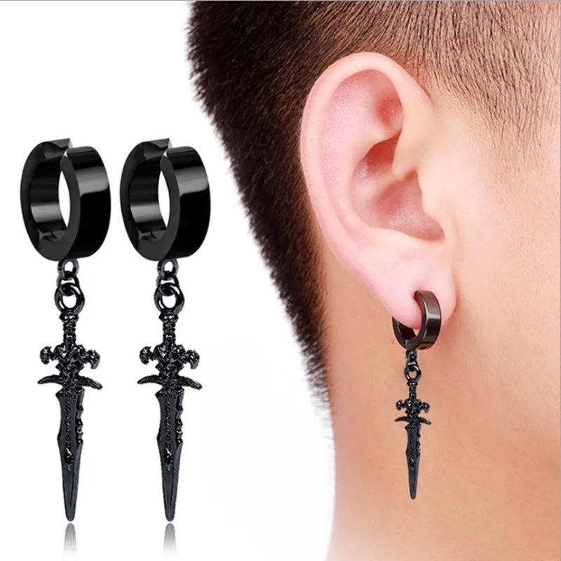 Original unique Mens single Spike stainless steel earring,guys jewellery,accessory, hipster, grunge style, punk, dagger earrings