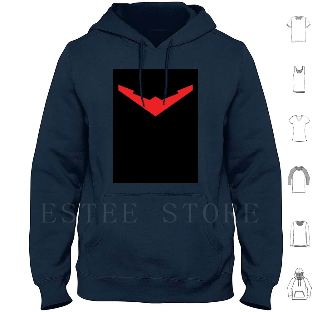 Nightwing New 52 Hoodie Long Sleeve Comics Nightwing Rebirth Logo Red Hood Batgirl Dick Grayson Richard Arkham Knight Hunt
