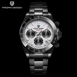 PAGANI DESIGN 2023 New Black Mens Watches Brand Luxury Quartz Watch For Men Chronograph Sports Waterproof Luminous Reloj Hombre