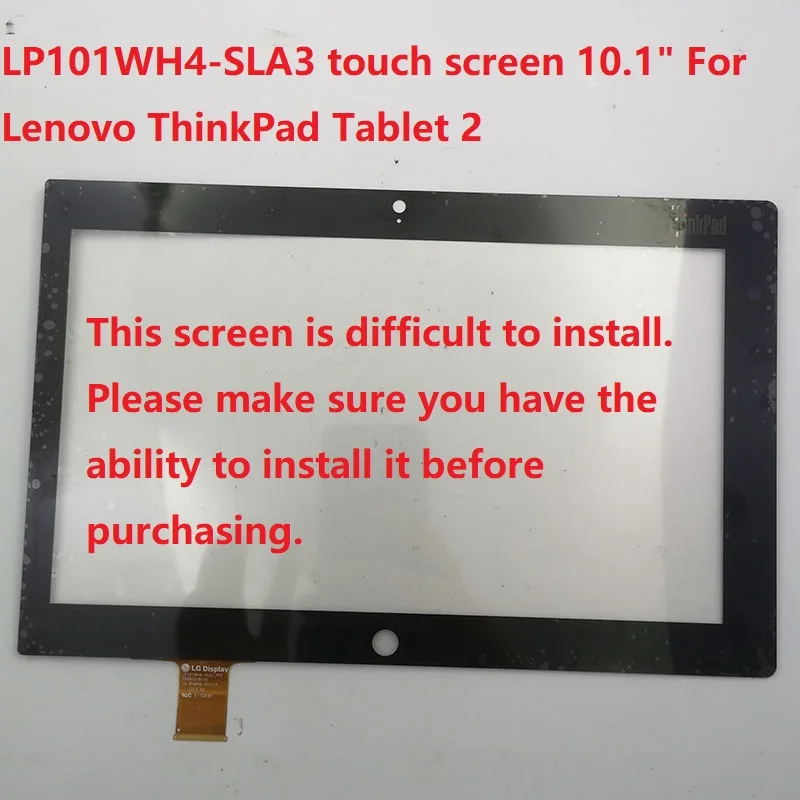 

10.1" screen LP101WH4-SLA3 For Lenovo ThinkPad Tablet 2 Digitizer Touch Screen Glass Panel